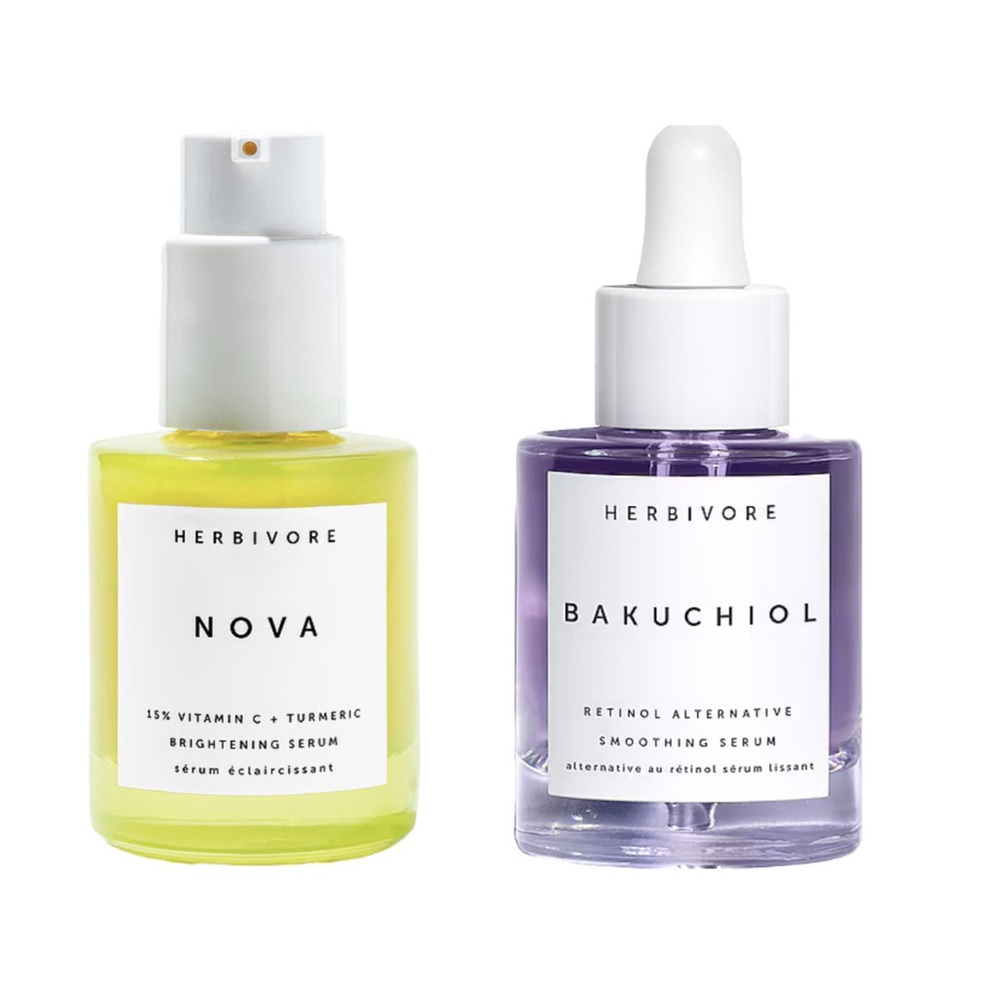 Herbivore Botanicals Bakuchiol Dual-Retinol Serum & Nova Vitamin C Serum Set